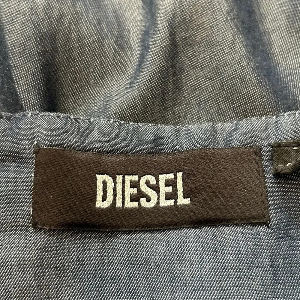 Diesel Leather Star Pattern Corset Spaghetti Strap Dress Medium